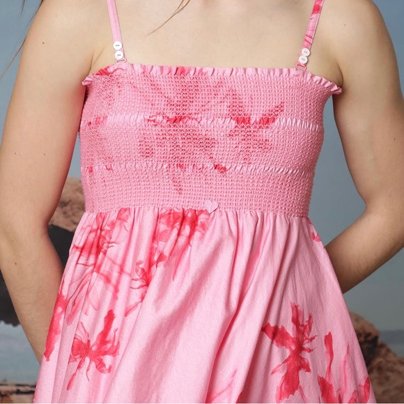 Rareism Flared Tube Dress - Ariana Pink, Fully Lined, Pockets, Removable Straps - Picture 8 of 13